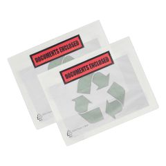 DOCUMENT WALLET ECOPAPER PRINTED 'DOCUMENTS ENCLOSED' A6 (1000 PACK)
