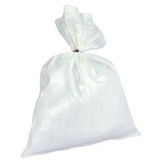 WHITE WOVEN POLYPROPYLENE SACK 18x22" 450X600MM (50 PACK)