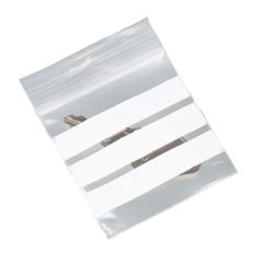 GRIP SEAL POLYTHENE BAG WRITE-ON-PANEL 160G PG 120 2¼X2¼" 57X57MM (1000 PACK)