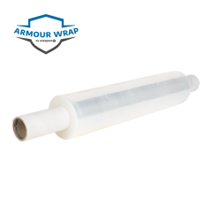 ARMOURWRAP CLEAR HAND PALLET WRAP 4.5MU EXTENDED CORE 400MM X 500M ROLL (6 PACK)