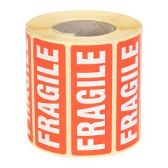 FRAGILE LABELS ROLL 89X32MM 1000 PER ROLL