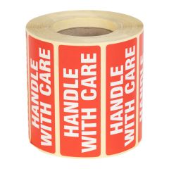 HANDLE WITH CARE LABELS ROLL 89X32MM 1000 PER ROLL