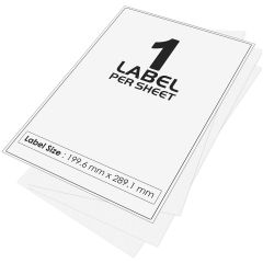 A4 WHITE LABEL - 210 X 297MM 
