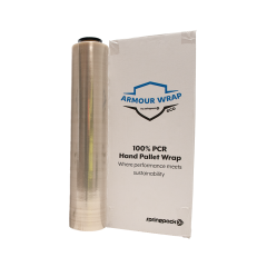 ARMOUR WRAP ECO - 100% POST CONSUMER RECYCLABLE (PCR) -  HAND PALLET WRAP 500mm x 400m