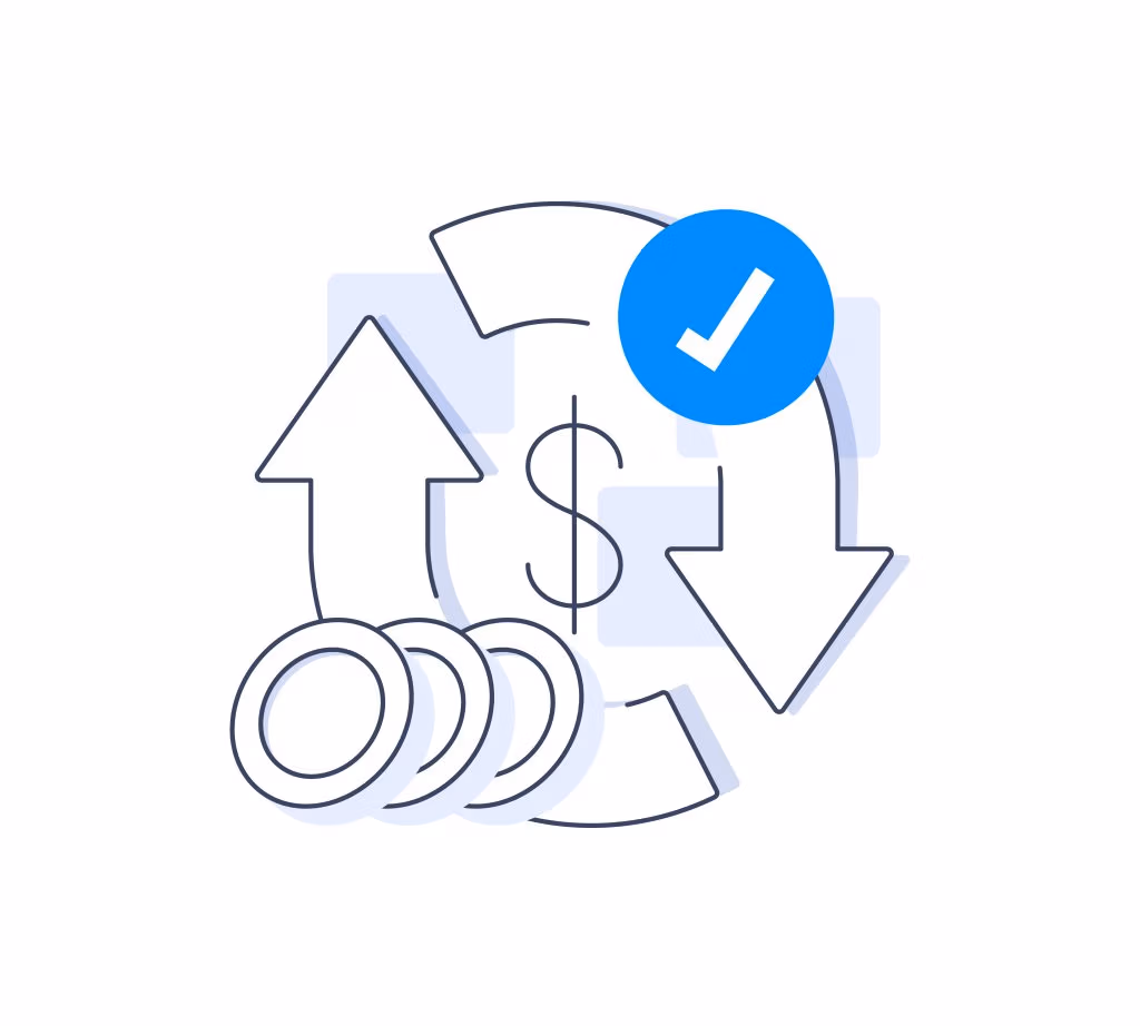 Cash tick icon