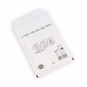 Jiffy Ocean Green Padded Mailing Bag on a white surface